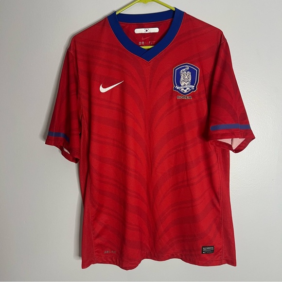 South Korea Team Jersey Mens Large Red Nike 2010 2011 Football Asia - Picture 1 of 6